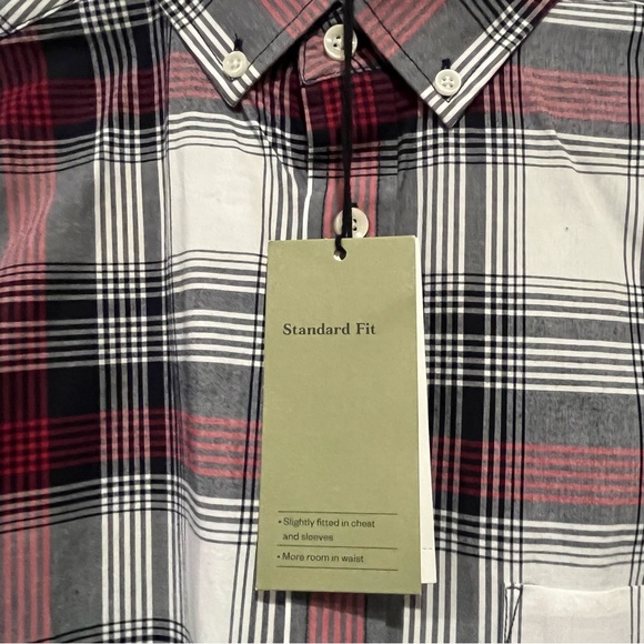 🆕 Goodfellow Plaid Standard Fit Long Sleeve Button Down - Small - Picture 2 of 5